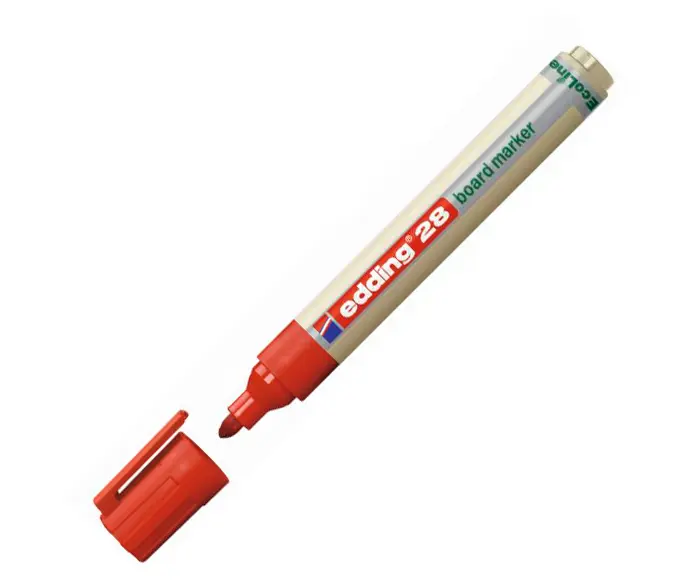 Whiteboard markør edding 28 EcoLine rød 1,5-3mm